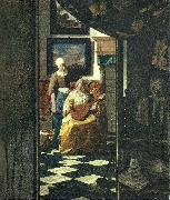 Jan Vermeer brevet Sweden oil painting artist